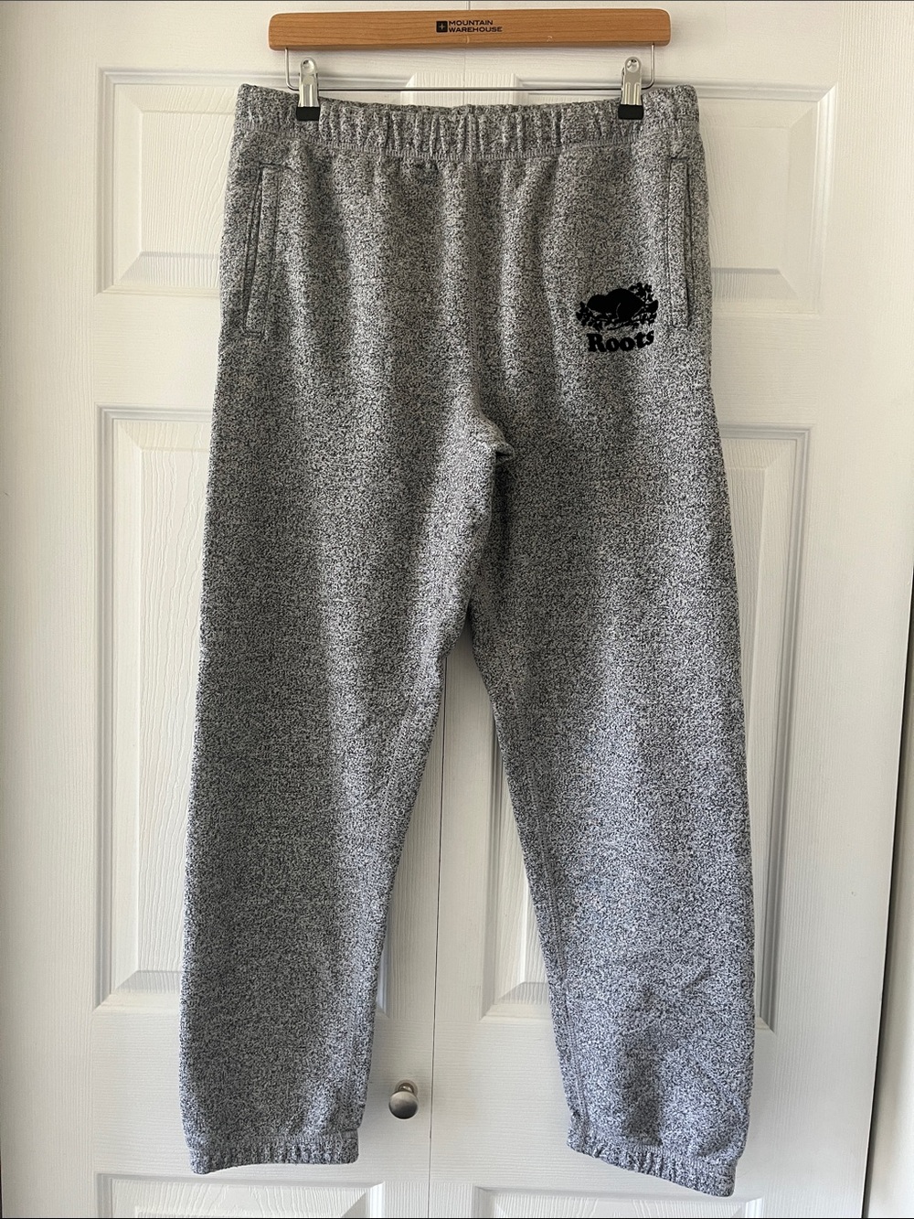 Roots Heather Gray Sweatpants with Logo